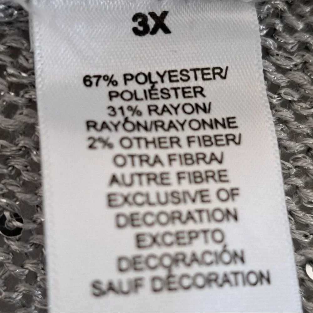 Alfred Dunner Sequin and Fur Trimmed Cardigan - Picture 5 of 5